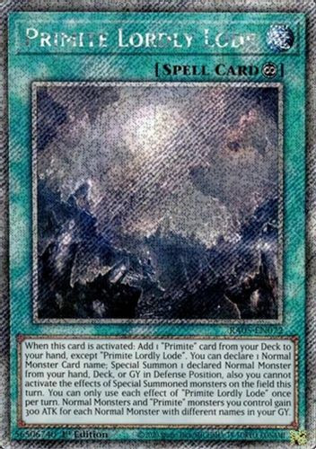 [RA05-EN072] Primite Lordly Lode (Platinum Secret Rare)<1st>