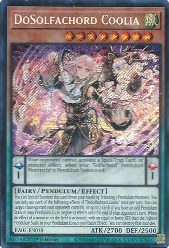 [RA05-EN018] DoSolfachord Coolia (Secret Rare)<1st>
