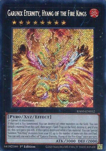 [RA05-EN052] Garunix Eternity, Hyang of the Fire Kings (Secret Rare)<1st>