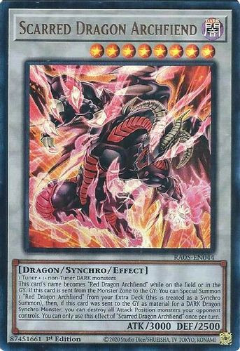 [RA05-EN044] Scarred Dragon Archfiend (Ultra Rare)<1st>