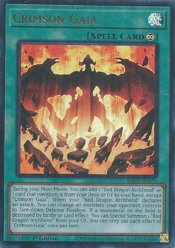 [RA05-EN070] Crimson Gaia (Ultra Rare)<1st>