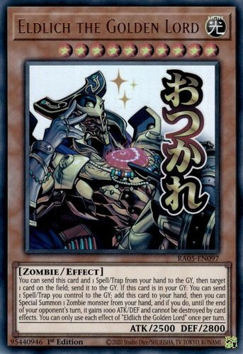 [RA05-EN097] Eldlich the Golden Lord (Text Art) (Ultra Rare)<1st>