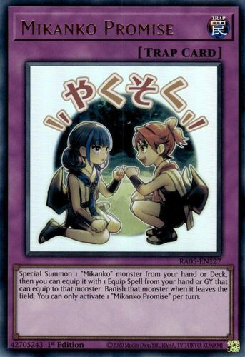 [RA05-EN127] Mikanko Promise (Text Art) (Ultra Rare)<1st>