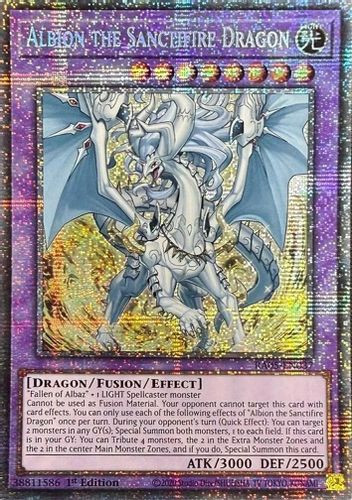 [RA05-EN037] Albion the Sanctifire Dragon (Starlight Rare)<1st>