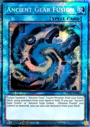 [RA05-EN063] Ancient Gear Fusion (Starlight Rare)<1st>