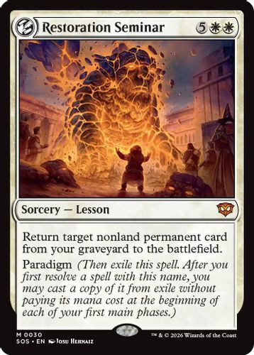 [SOS-0030](M) Restoration Seminar