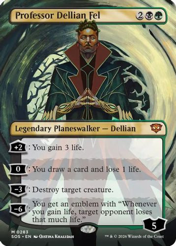 [SOS-0283](M) Professor Dellian Fel (Borderless) (Foil)