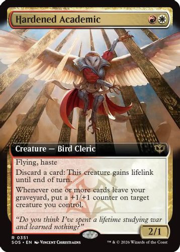 [SOS-0351](R) Hardened Academic (Extended Art) (Foil)