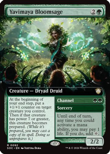 [SOC-0092](R) Yavimaya Bloomsage // Channel (Extended Art)