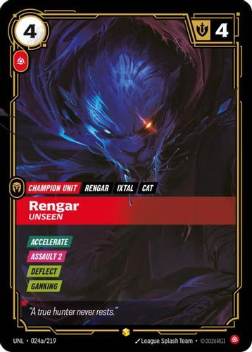 |RB03|[UNL-024a/219](AA) Rengar - Unseen {Alt Art} {Foil}