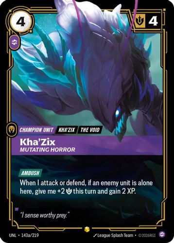 |RB03|[UNL-143a/219](AA) Kha'Zix - Mutating Horror {Alt Art} {Foil}