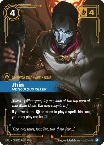 |RB03|[UNL-089/219](E) Jhin - Meticulous Killer {Foil}