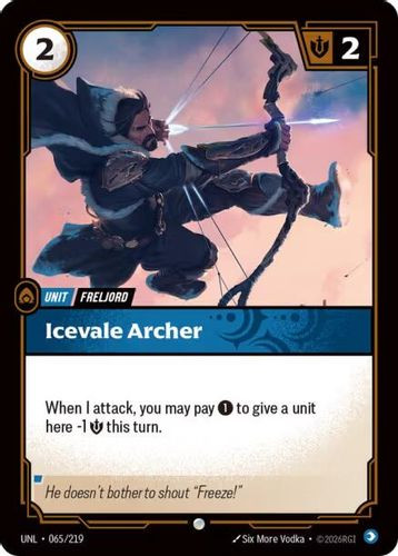 |RB03|[UNL-065/219](C) Icevale Archer {Foil}