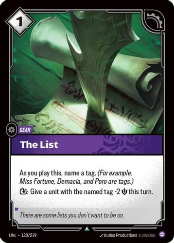 |RB03|[UNL-138/219](U) The List {Foil}