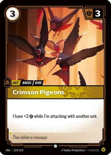 |RB03|[UNL-154/219](C) Crimson Pigeons {Foil}