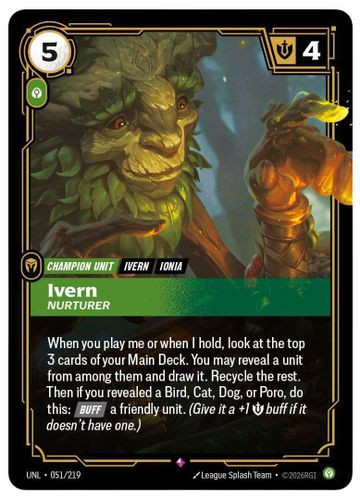 |RB03|[UNL-051/219](R) Ivern - Nurturer {Foil}