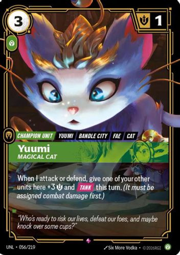 |RB03|[UNL-056/219](R) Yuumi - Magical Cat {Foil}