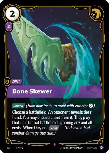 |RB03|[UNL-139/219](R) Bone Skewer {Foil}