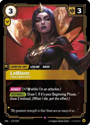 |RB03|[UNL-172/219](R) LeBlanc - Fragmented {Foil}