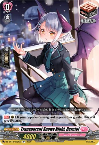 [DZ-BT13/072EN](R+) Transparent Snowy Night, Beretoi