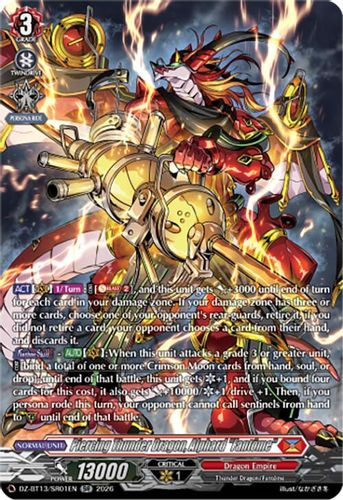 [DZ-BT13/SR01EN](SR) Piercing Thunder Dragon, Alphard "Fantome" (SR)