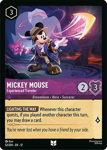 [LOR12-052/204](U) Mickey Mouse - Experienced Traveler (Foil)