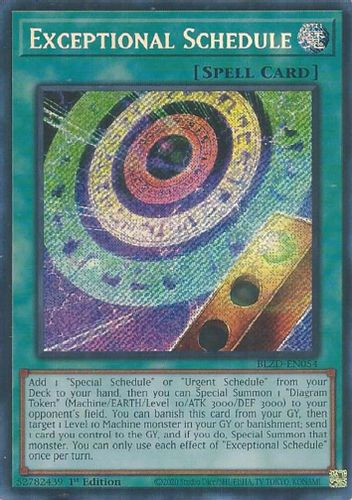 [BLZD-EN054] Exceptional Schedule (Secret Rare)<1st>