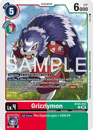 [BT25-012](C) Grizzlymon