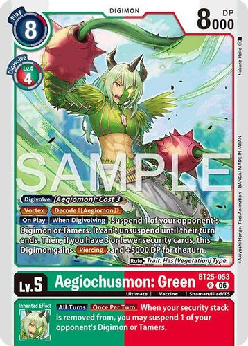 [BT25-053](R) Aegiochusmon: Green (Foil)