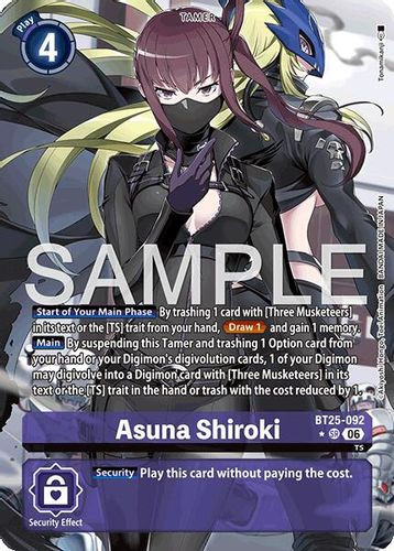 [BT25-092](SR) Asuna Shiroki (1 Star Alt Art) (Foil)