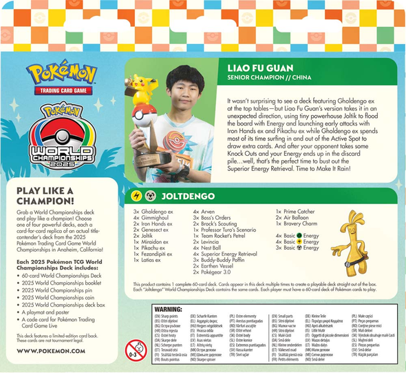 Pokemon - 2025 World Championships Deck - Liao Fu Guan