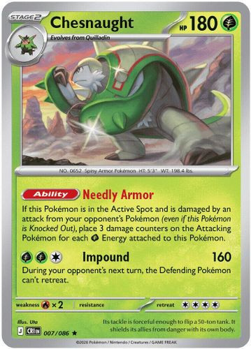 |ME04|[CRI-007/086](R) Chesnaught {Holo}