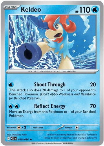 |ME04|[CRI-019/086](R) Keldeo {Reverse Holo}