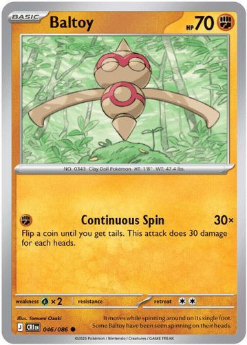 |ME04|[CRI-046/086](C) Baltoy {Reverse Holo}