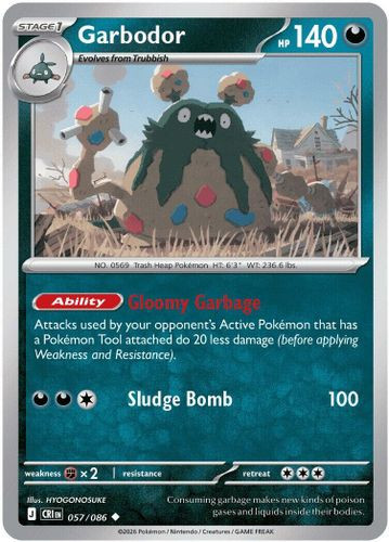 |ME04|[CRI-057/086](UC) Garbodor {Reverse Holo}