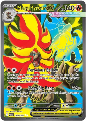 |ME04|[CRI-099/086](SRR) Mega Pyroar ex {Holo}