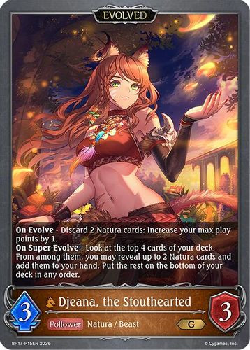 [BP17-P15EN](PG) Djeana, the Stouthearted (Evolved) (Premium Foil)