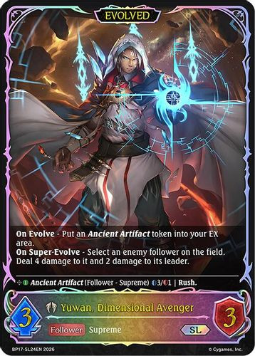 [BP17-SL24EN](SL) Yuwan, Dimensional Avenger (Evolved) (Super Legendary)