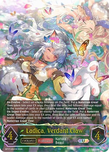 [BP17-U02EN](U) Ladica, Verdant Claw (Evolved) (Ultimate Foil)