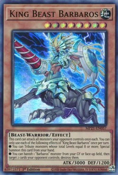 MP21-EN057 King Beast Barbaros (Ultra Rare) <1st>