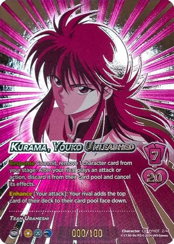 YYHDT-2/4CR Kurama, Youko Unleashed (Chrome Rare) (No. 051/100)