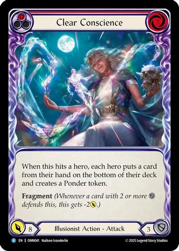 [FAB20 1st][OMN-041](R) Clear Conscience (Red)