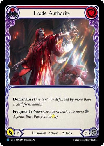 [FAB20 1st][OMN-044](R) Erode Authority (Red)