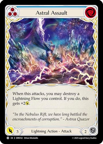 [FAB20 1st][OMN-162](C) Astral Assault (Blue) (Rainbow Foil)