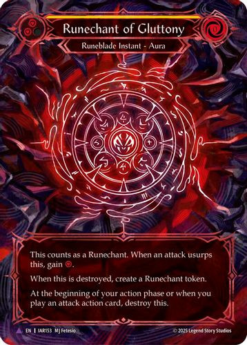 [FAB20 1st][IAR153](MV) Runechant of Gluttony (Cold Foil)