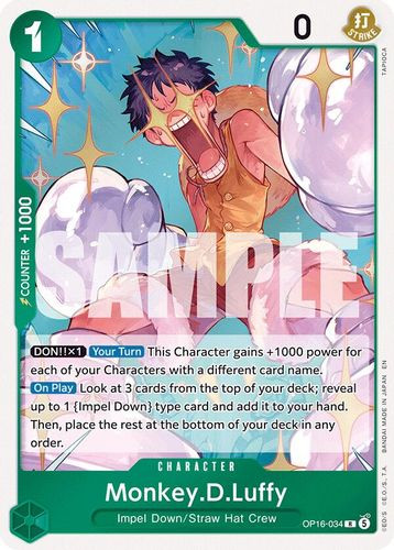 [OP16-034](R) Monkey.D.Luffy (Foil)
