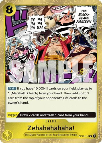[OP16-116](R) Zehahahahaha! (Foil)