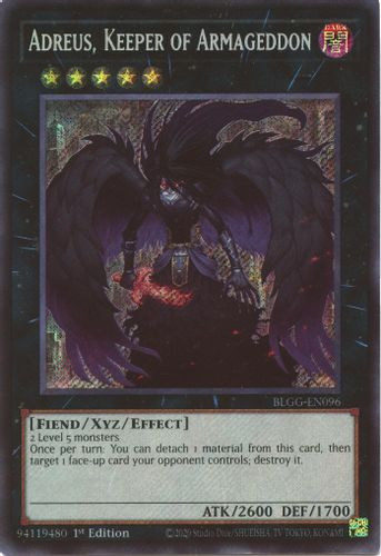 [BLGG-EN096] Adreus, Keeper of Armageddon (Secret Rare)<1st>