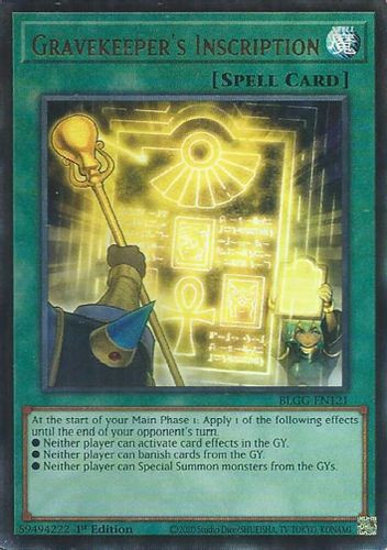 [BLGG-EN121] Gravekeeper's Inscription (Ultra Rare)<1st>
