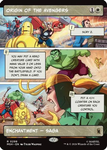 [MSH-0298](R) Origin Of The Avengers (Borderless) (Foil)